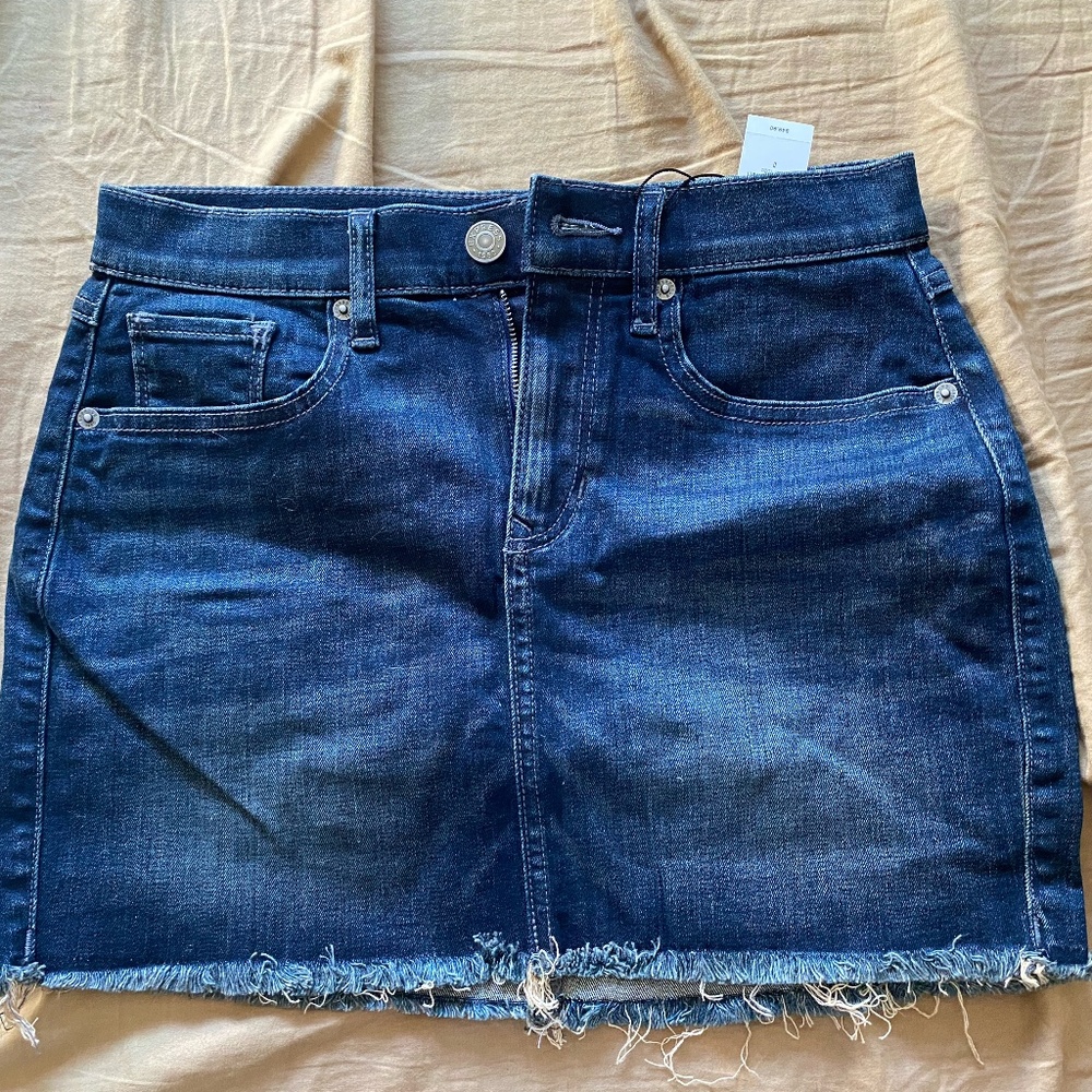 Navy Blue Jean Skirt